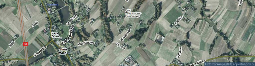Zdjęcie satelitarne Spacerowa ul.